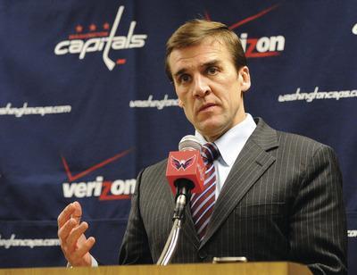 Nick Wass/AP
Capitals general manager George McPhee didn't discuss names of coaching candidates.