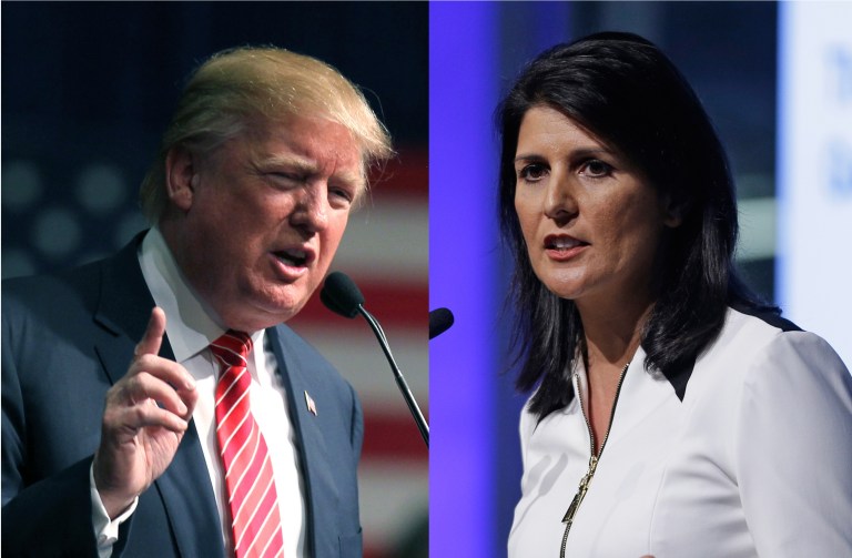 GOP presidential front-runner Donald Trump bashed South Carolina Gov. Nikki Haley on Wednesday, hours after she admitted that parts of her State of the Union rebuttal were directed at him.