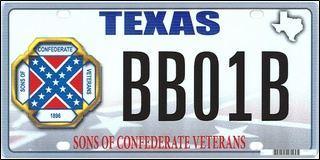 Does Rick Perry have Confederate plates?