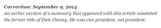 New York Times issues correction of the year