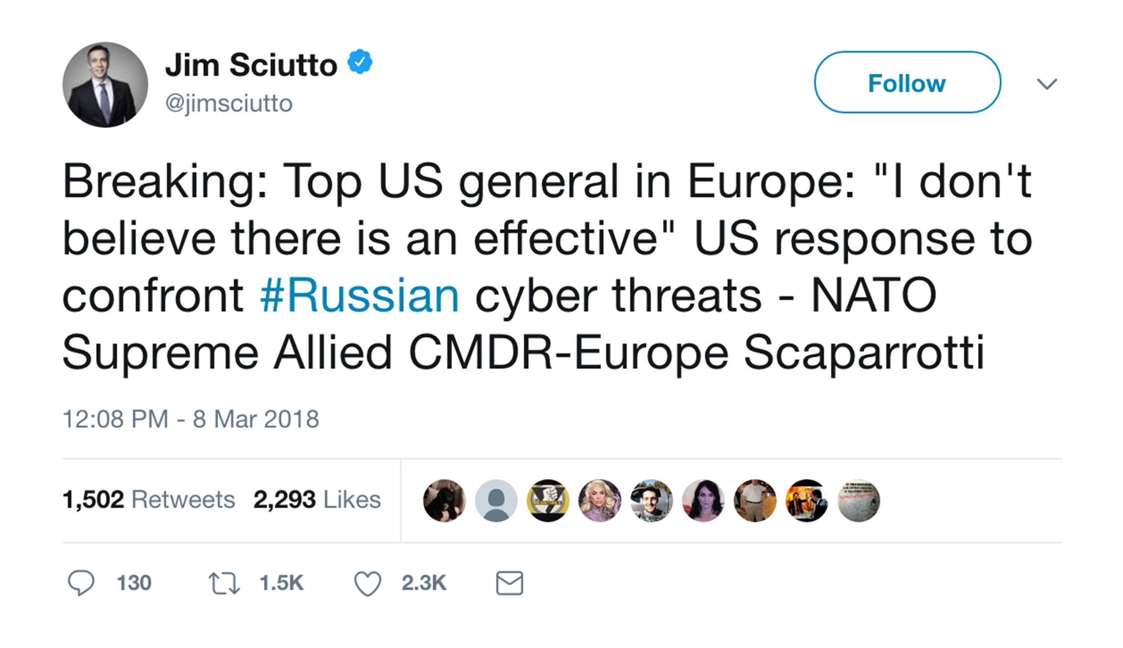 What was CNN’s Jim Sciutto thinking with this misleading tweet about the US and Russia?