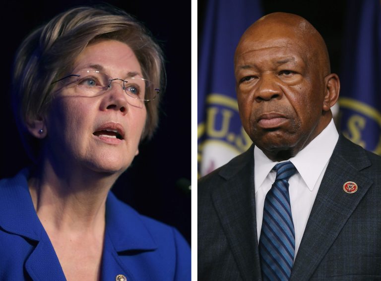 Elizabeth Warren and Elijah Cummings have not given up fighting the roll-back to the Dodd-Frank law. (Getty Images)