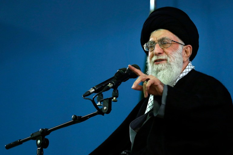 In this picture released by an official website of the office of the Iranian supreme leader, Supreme Leader Ayatollah Ali Khamenei delivers a speech, in Tehran, Iran, on Feb. 17. Iran's top leader backs the continuation of nuclear negotiations with the West but says he doubts they will succeed. (AP Photo/Office of the Iranian Supreme Leader)