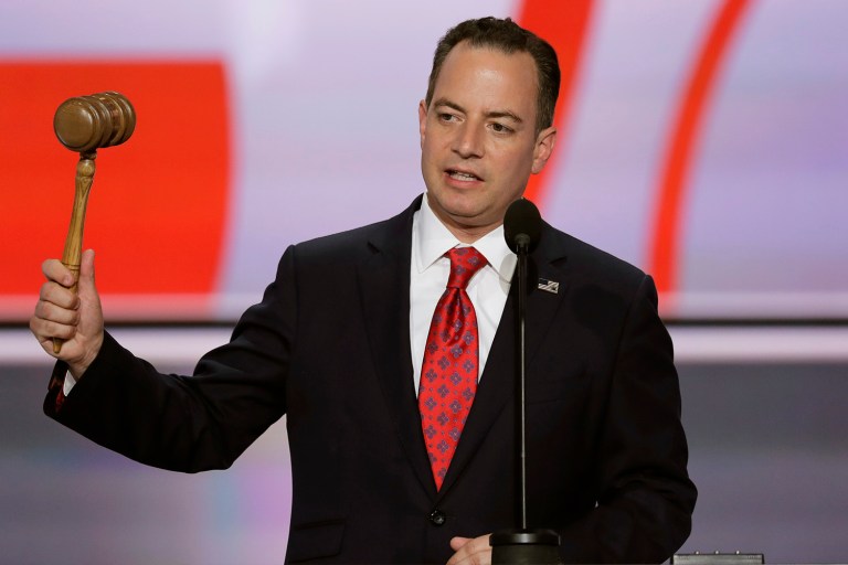 If it were his decision, that speechwriter would be axed, Reince Priebus said. (AP Photo/J. Scott Applewhite)