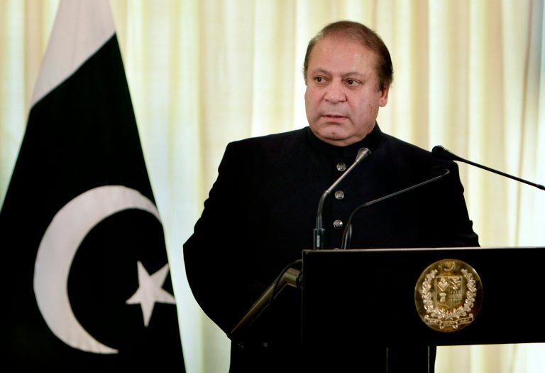 FILE - In this Aug. 26, 2013, file photo Pakistani Prime Minister Nawaz Sharif pauses during a joint press conference in Islamabad, Pakistan, with Afghan President Hamid Karzai. American and NATO supply routes to Afghanistan are open in Pakistan. Controversial U.S. drone strikes are down. The U.S. and Pakistan recently announced the restart of their 
