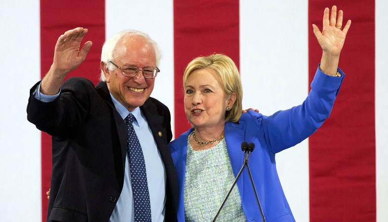 For the first time since Trump won the White House, members of both the Sanders and Clinton factions within the DNC appear to be mending, shaking off the distrust and anger that dominated the 2016 cycle and moving toward some middle ground. (AP Photo/Jim Cole)