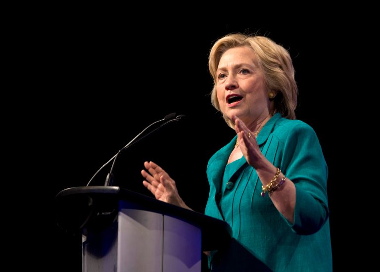 Democratic presidential candidate Hillary Rodham Clinton speaks before the National Urban League, Friday, July 31, 2015, in Fort Lauderdale, Fla. (AP Photo/Wilfredo Lee)