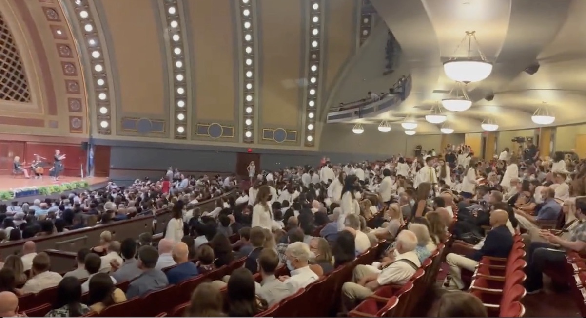 WATCH: Medical students walk out of ceremony over pro-life keynote speaker