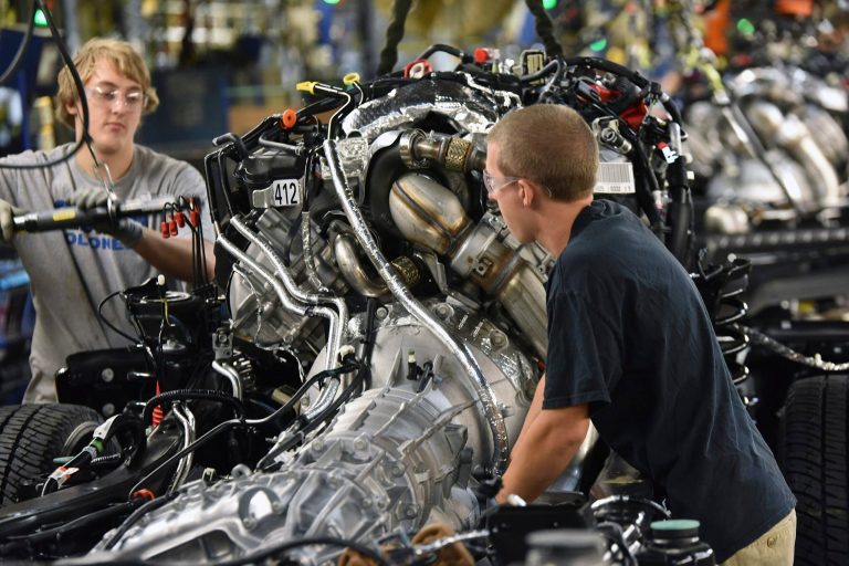 September's job creation fell just short of expectations. Economists in the private sector had expected payroll job growth to rise to 168,000. (Sam VarnHagen/Ford Motor Co. via AP)