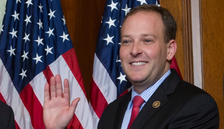 Rep. Lee Zeldin said he introduced the bill in response to a string of violent crimes committed by MS-13 gang members on Long Island, where violent crime has escalated. (AP Photo/Jose Luis Magana)