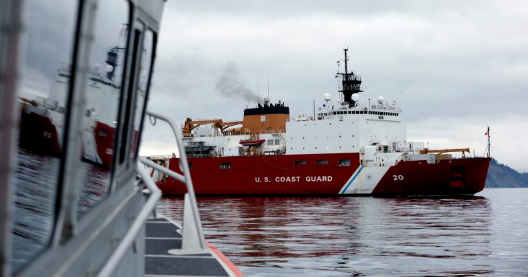The Coast Guard has two icebreakers: the Healy, which can cut through medium ice, and the Polar Star, a refurbished heavy icebreaker to steam through thick, Arctic ice. (AP Photo)