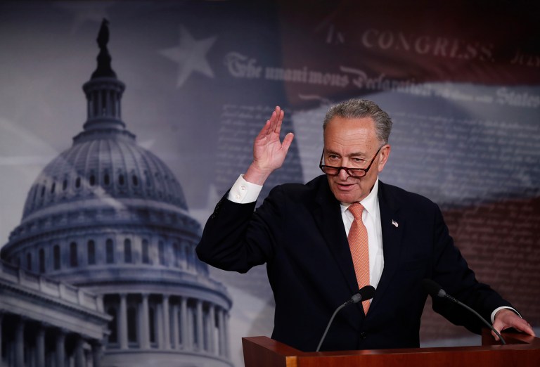In Schumer, we're dealing with a politician who has shown a consistent instinct for the jugular and a determination to put his party above all else. (AP Photo/Manuel Balce Ceneta)