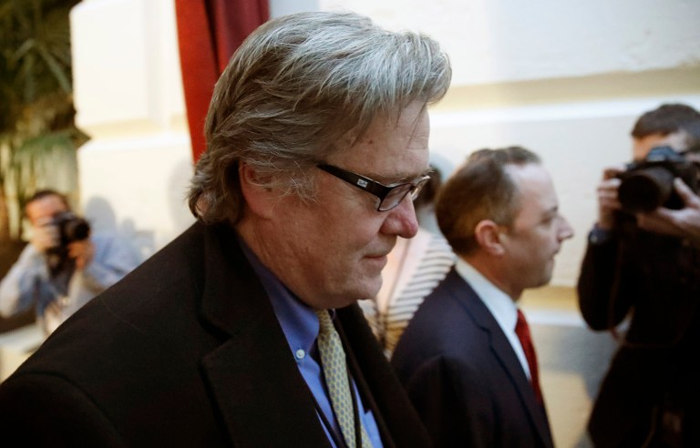 The committee made the decision in large part over what it said are standing questions over White House political strategist Steve Bannon's involvement with the site. (AP Photo/Alex Brandon)