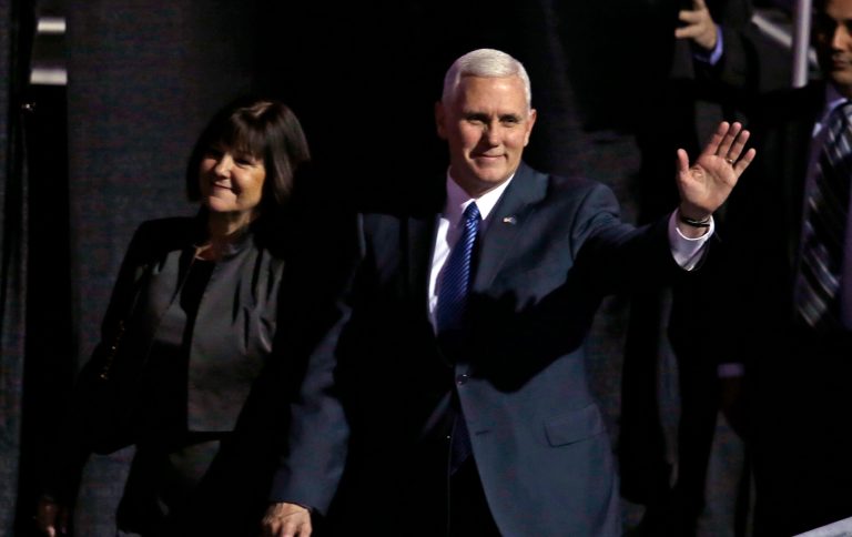 Pence had been shopping at the Chevy Chase Safeway. (AP Photo/Michael Conroy)