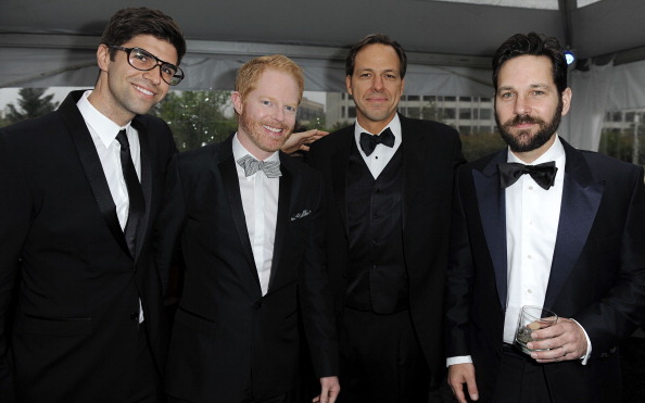 WASHINGTON, DC - APRIL 28: (L-R) Justin Mikita, Jesse Tyler Ferguson, Jake Tapper and Paul Rudd attend the Yahoo! News/ABC News White House Correspondents' Dinner Cocktail Reception at the Capital Hilton on April 28, 2012 in Washington, DC. (Photo by Riccardo Savi/Getty Images)