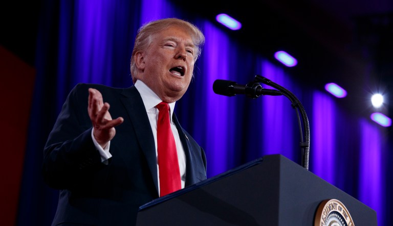 A lawsuit over the emoluments clause of the Constitution has now expanded, suing President Trump not just as president but also in his personal capacity. (AP Photo/Evan Vucci)