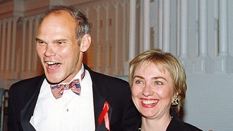 Vintage James Carville with Hillary Clinton. AP Photo