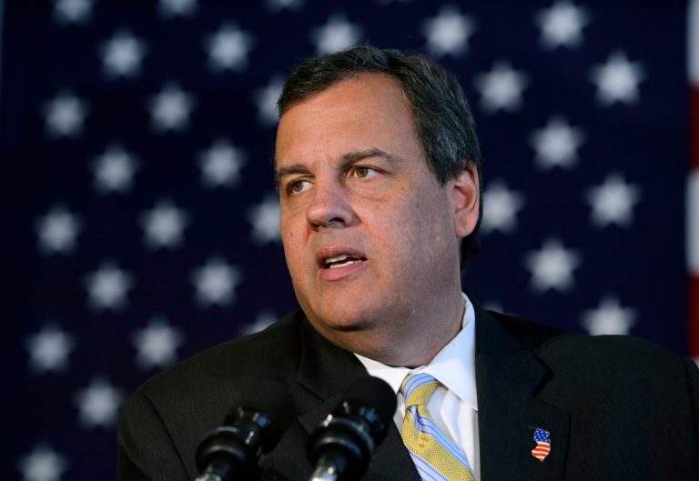New Jersey Gov. Chris Christie answers a question as he addresses a gathering at the Chabad House at Rutgers University Tuesday, Aug. 25, 2015, in New Brunswick, N.J. (AP Photo/Mel Evans)