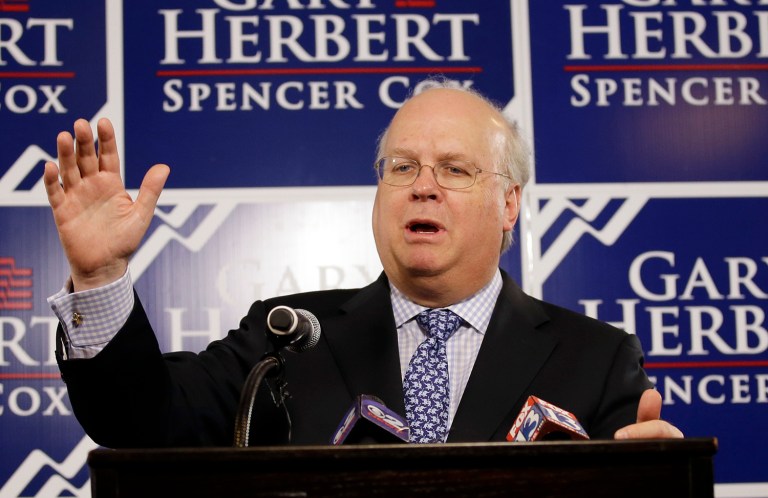 Republican strategist Karl Rove says President Trump's first 100 days is a mess. (AP Photo/Rick Bowmer)