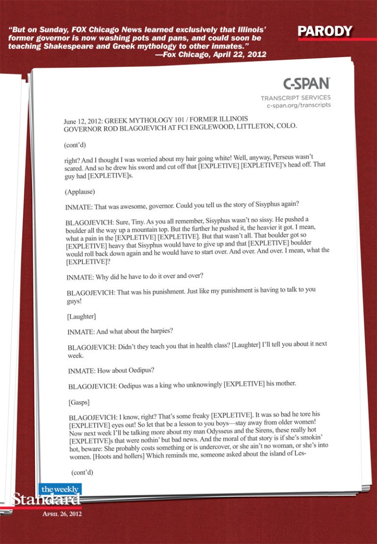 O Governor! My Governor!