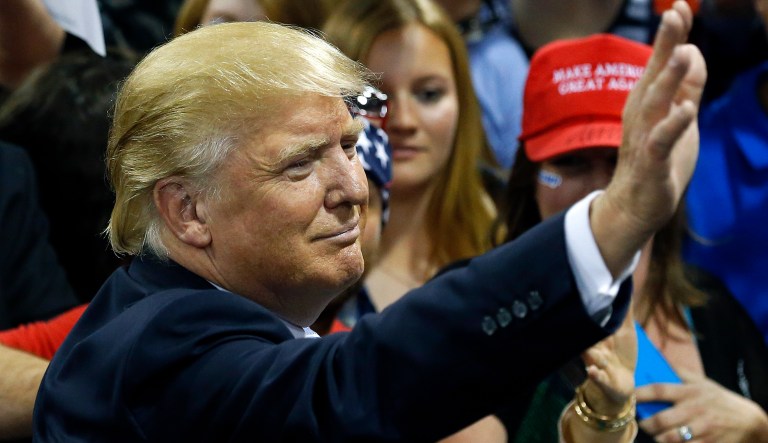 Trump has traditionally hovered in the high 30s to low 40s since he started his presidency back in January. (AP Photo/Brennan Linsley)