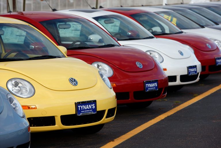 The Volkswagen Beetle is among the company's line of diesel cars alleged to have broken U.S. emission laws.Â (AP Photo/David Zalubowski)