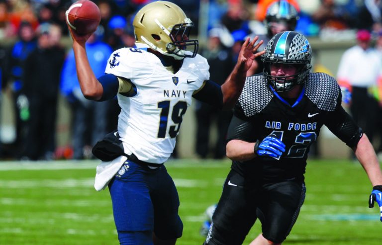 David Zalubowski/AP
Navy freshman quarterback Keenan Reynolds is 27-for-42, 413 yards and six touchdowns so far this season.