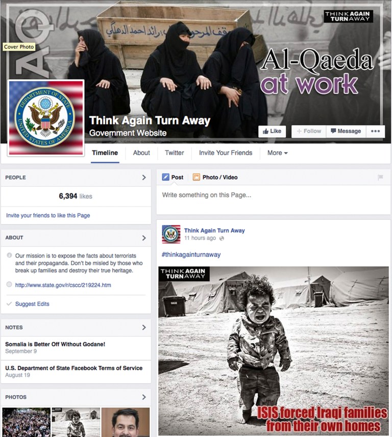 This screengrab from the U.S. Department of State's Facebook page 