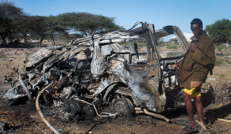 Al-Shabaab carried out multiple destructive car bomb attacks in Mogadishu, the country's capital, last month, killing hundreds (AP Photo/Farah Abdi Warsameh)