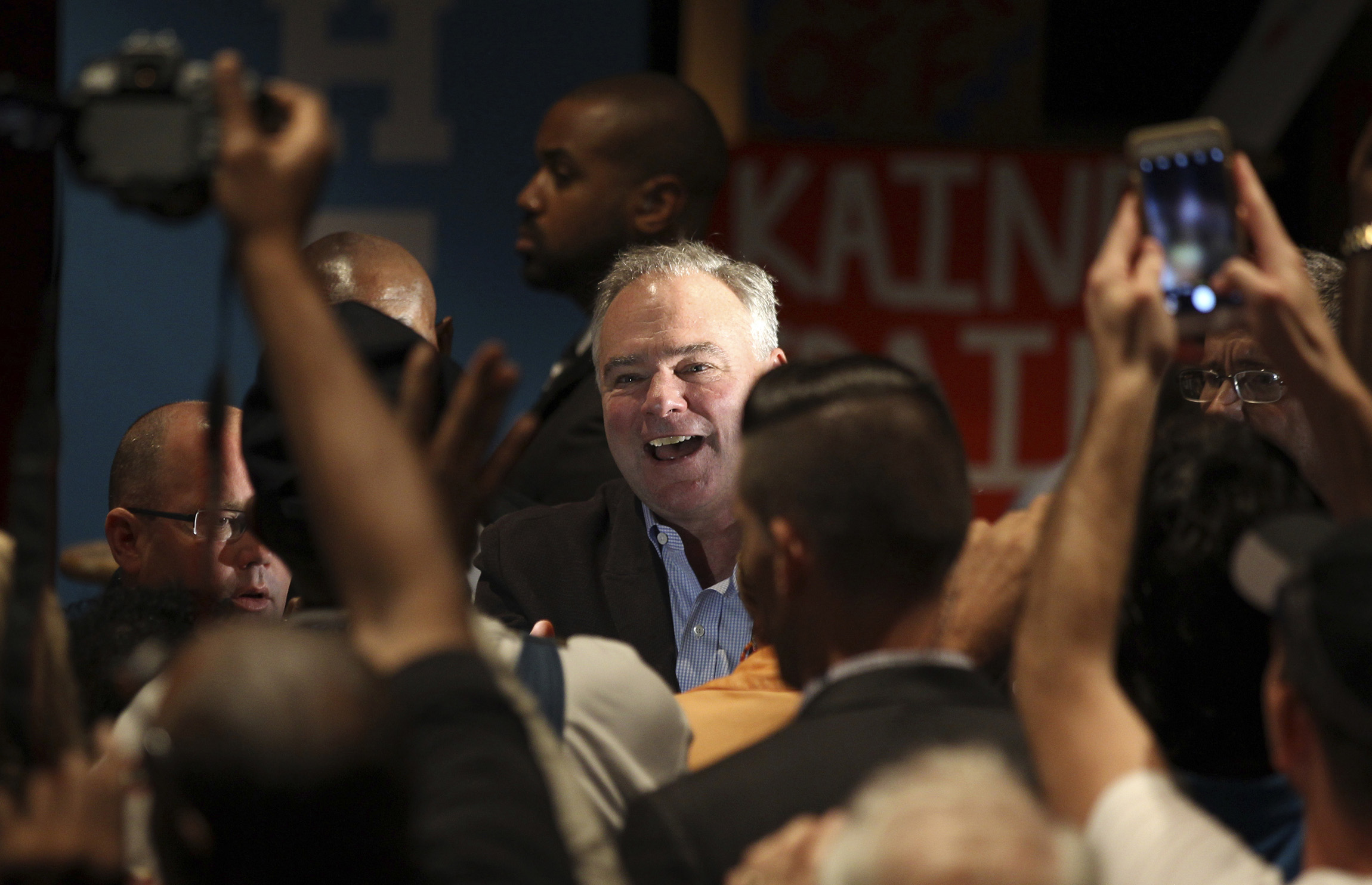 Tim Kaine’s motorcade hit by a car