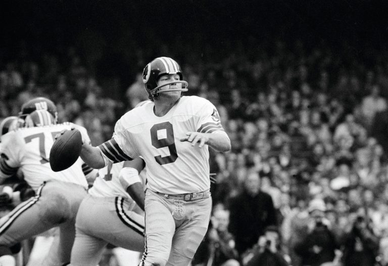 AP file photo
Quarterback Sonny Jurgensen was named an All-Pro five times and finished his NFL career with 255 touchdown passes.