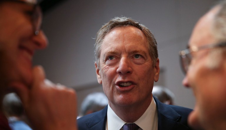 U.S. Trade Representative Robert Lighthizer said the U.S., Mexico, and Canada have agreed on just six of 30 chapters in renegotiating NAFTA. (AP Photo/Natacha Pisarenko)