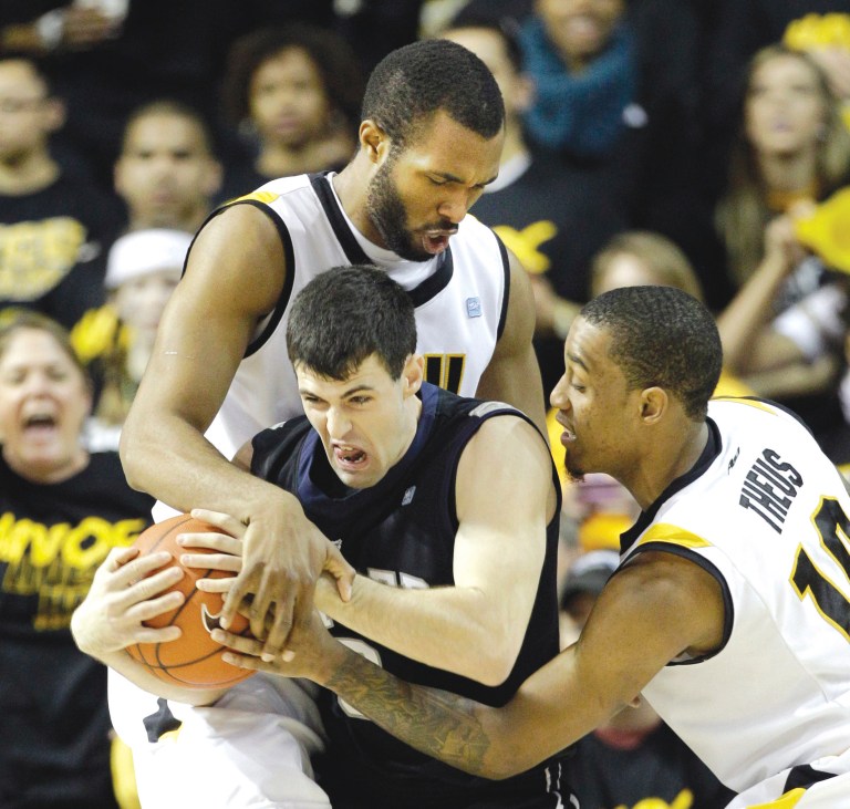 Steve Helber/AP
D.J. Haley, Darius Theus and VCU forced Alex Barlow and Butler into 23 turnovers in a victory at home Saturday afternoon.