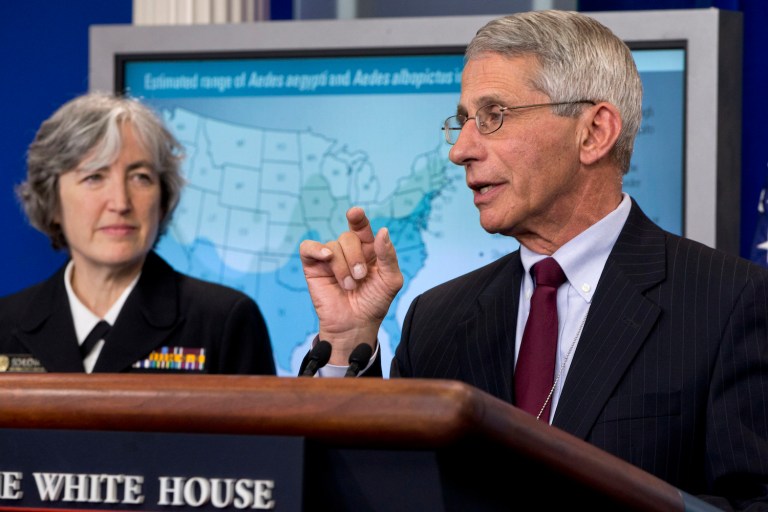 Researchers won't have enough money to start preparing testing sites in late fall, Dr. Anthony Fauci said. (AP Photo/Jacquelyn Martin)