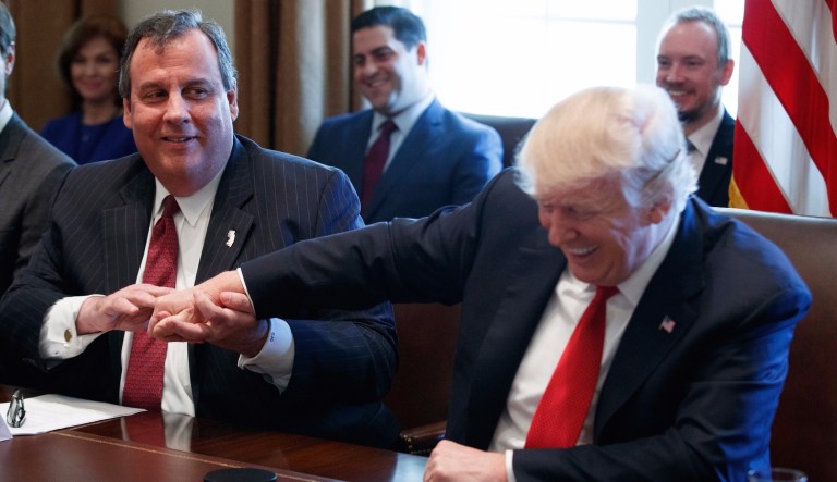 In June 2016, the New Yorker reported New Jersey Gov. Chris Christie was sent to fetch then-candidate Donald Trump's McDonald's order. (AP Photo/Evan Vucci)