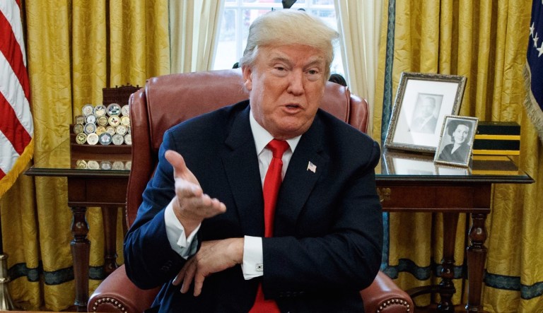 President Trump has taken to Twitter multiple times about outgoing FBI Deputy Director McCabe since a report surfaced that McCabe plans on retiring soon following months of criticism from Republicans. (AP Photo/Evan Vucci)