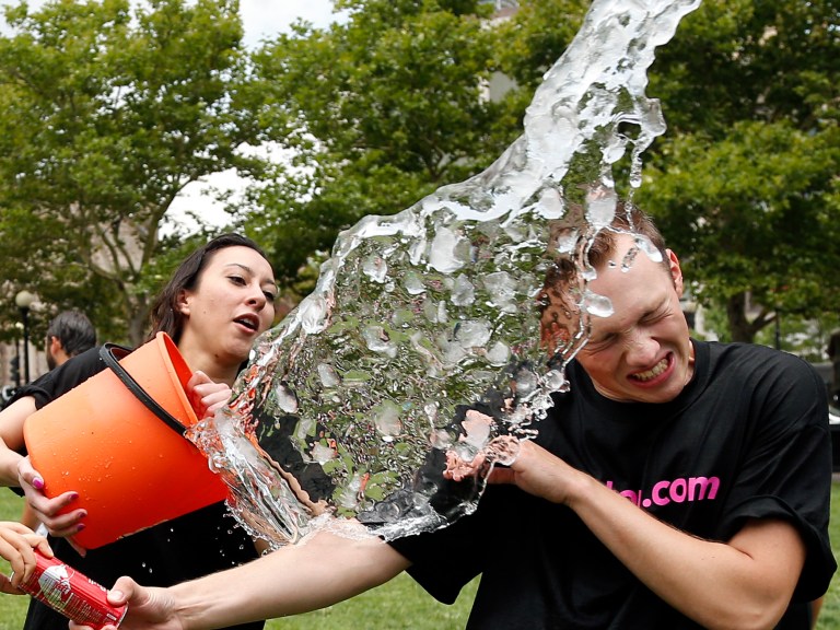 Soaked for charity: Ice bucket challenges get cool