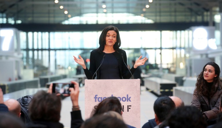 Facebook's Chief Operating Officer Sheryl Sandberg said platforms should allow issue-based advertisements 