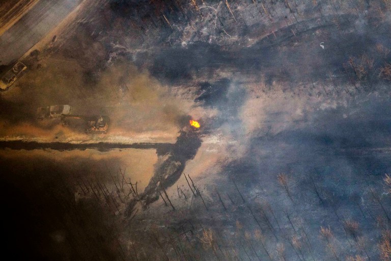 The explosion was the second major disruption that the Colonial Pipeline in Alabama has experienced recently. (AP Photo/Brynn Anderson)
		