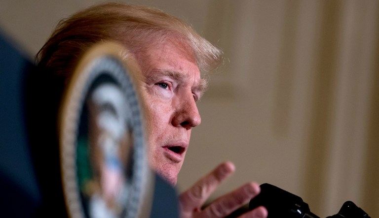 President Trump made an impromptu visit to the White House briefing room to share the news with reporters, saying the announcement from South Korean officials would come at 7 p.m. EST. (AP Photo/Andrew Harnik)