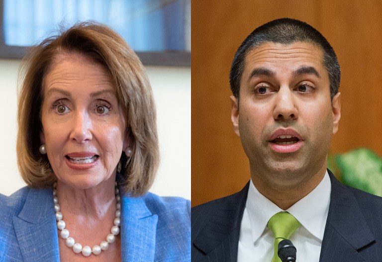 Pelosi also voiced her concern over Pai disregarding the large amounts of comments filed by the public, opposing the FCC's proposal. (AP)