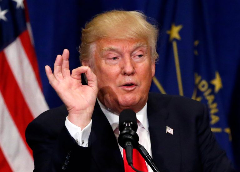 Republican presidential candidate Donald Trump appears poised to defeat Ted Cruz on Tuesday in Indiana, which would make him the likely nominee. (AP Photo/Charles Rex Arbogast)