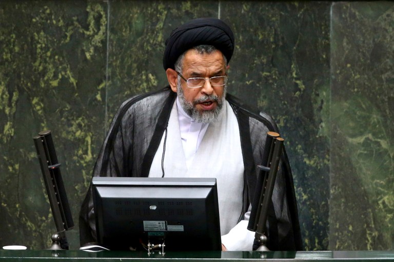 Mahmoud Alavi, Iran's spy chief, bragged about the regime's capability to run a lobby group in Washington with the aim of promoting Tehran's hardline agenda. (AP Photo/Ebrahim Noroozi))