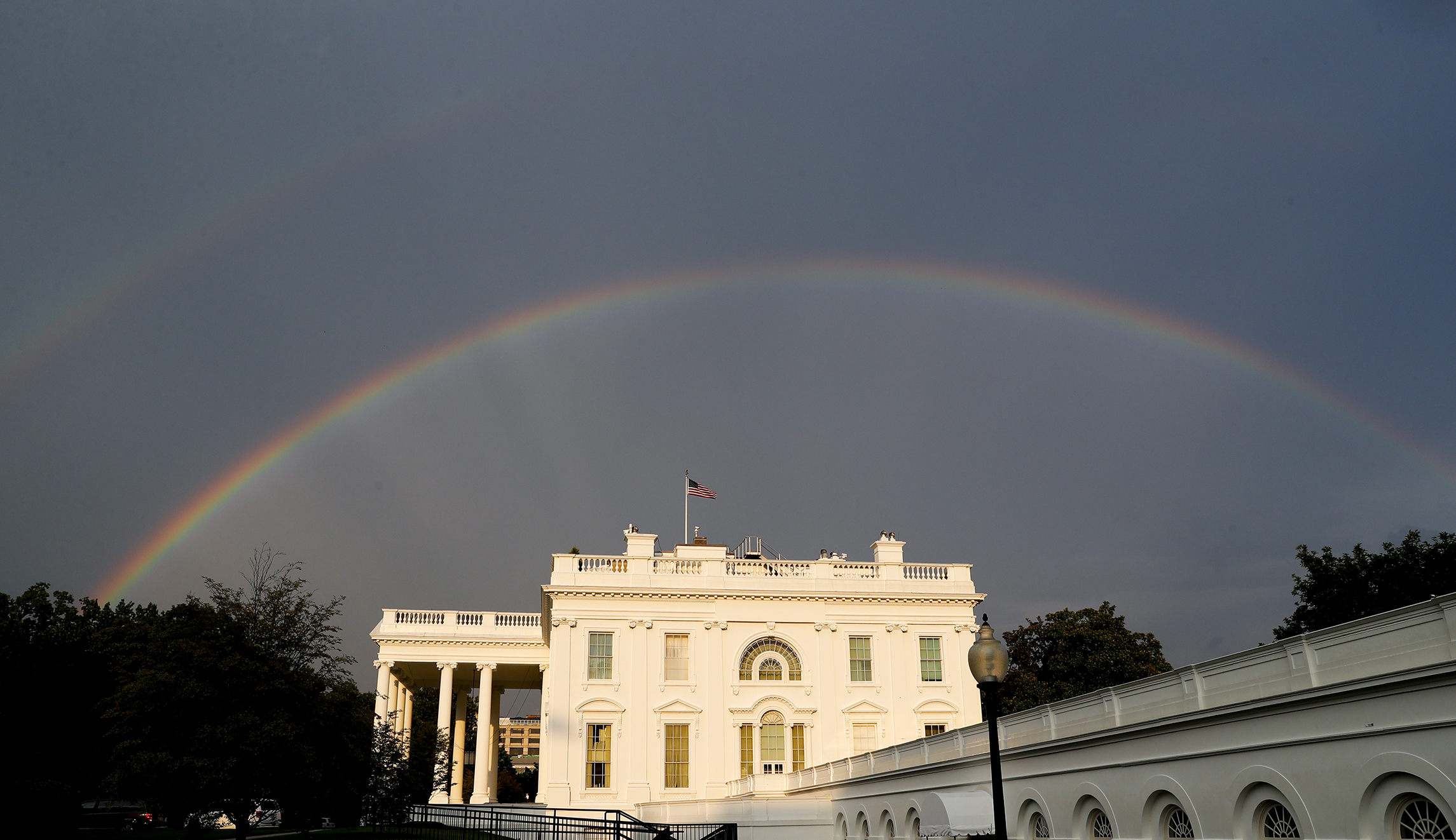 Double rainbow appears above Trump’s White House