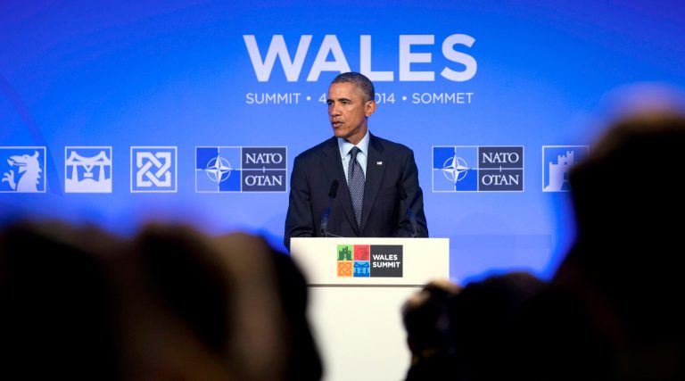 President Obama speaks during a media conference after a NATO summit at the Celtic Manor Resort in Newport, Wales on Friday, Sept. 5, 2014. (AP Photo/Jon Super)