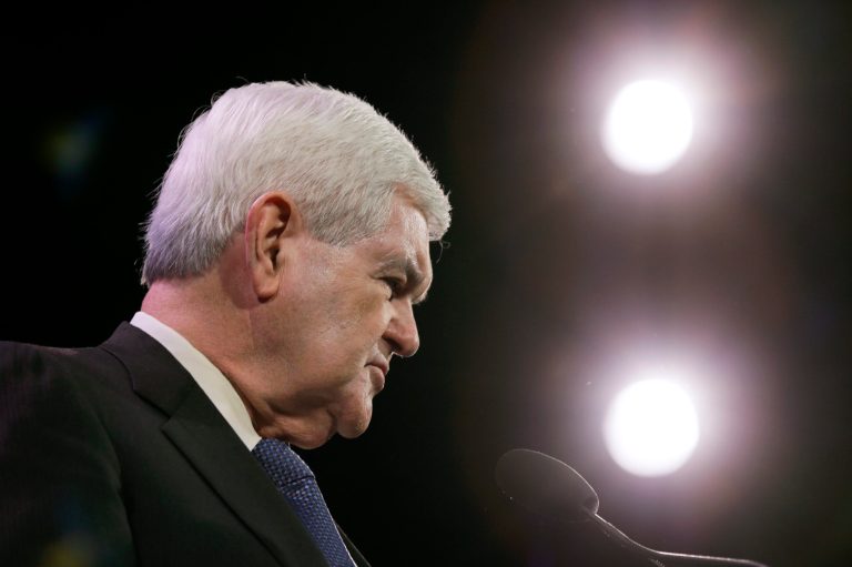 Gingrich's remarks suggest he was amused by Trump's uncanny political prowess. (AP Photo/Charlie Neibergall)