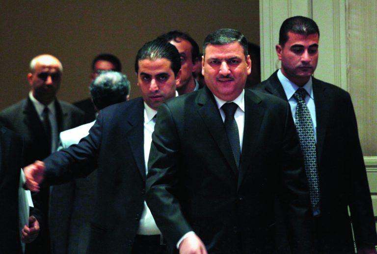 Riad Hijab, Syria's defected former prime minister arrives to a press conference at the Hyatt Hotel, in Amman, Jordan, Tuesday, Aug. 14, 2012. Hijab is the highest-ranking political figure to defect from Assad's regime and in his first public comments since leaving his post and fleeing to Jordan he said Tuesday that the regime was near collapse and urged other political and military leaders to tip the scales and join the rebel side. (AP photo/Mohammad Hannon)