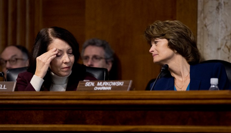 Sen. Maria Cantwell, D-Wash., left, and Lisa Murkowski, R-Alaska, said they would look into the increased costs. (AP Photo/Carolyn Kaster)