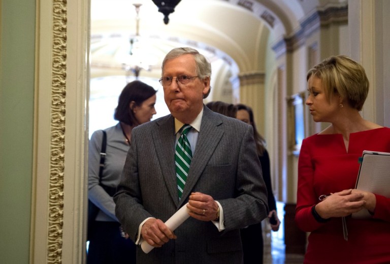 Some Republicans say they will meet with Merrick Garland in person, but most Republicans, including Mitch McConnell, say they have no plans for sit-downs with Garland. (AP Photo)