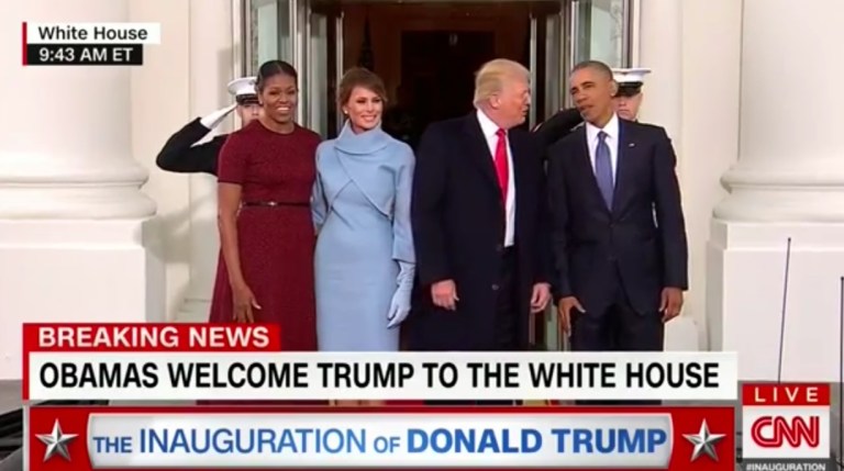 Obama Quips to Trump: ‘I’m Always on the Left’